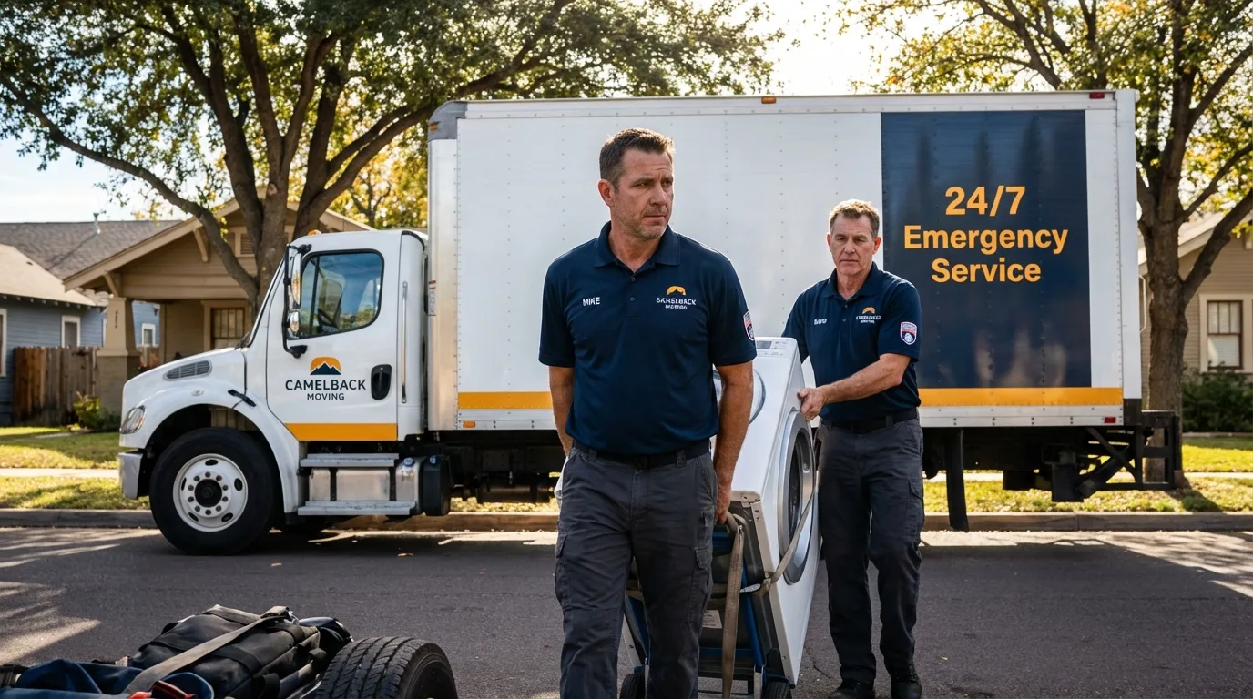 CamelBack Moving crew loading furniture in West Columbia, TX