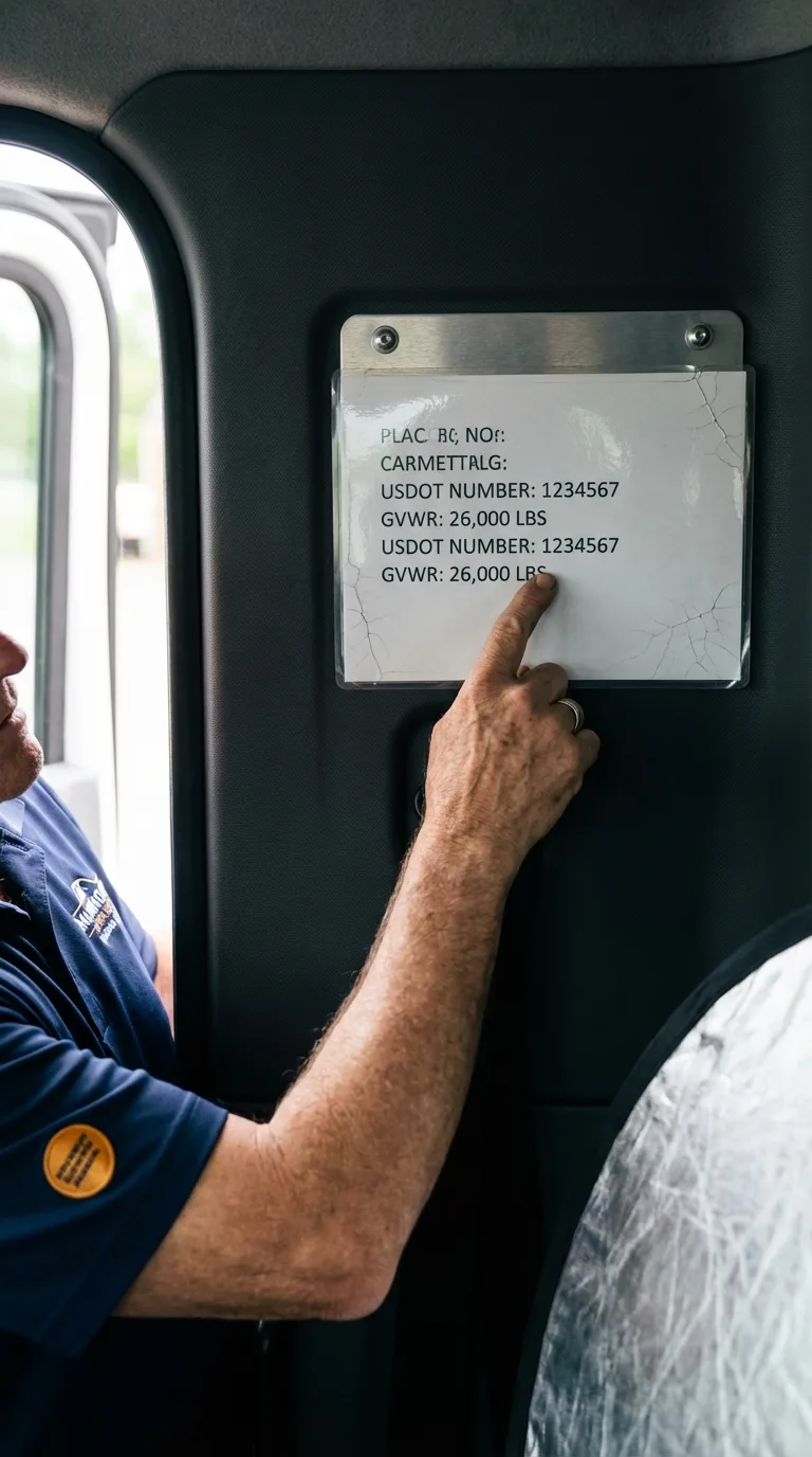 USDOT licensing placard verification in West Columbia